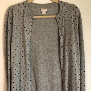 J Crew Polka Dot Caryn Cardigan